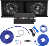 Skar Audio SDR Series Dual 12-Inch Subwoofer Bass Package with Loaded Enclosure and Amplifier, 2,400 Watts