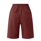 Mens Lightweight Linen Shorts with Elastic Waist, Drawstring, Pockets and Slim-Fit Design for Beach, Running & Everyday Wear