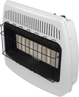 30,000 BTU Vent-Free Wall Heater for Indoor Use with Dual Natural Gas and Propane Fuel Compatibility
