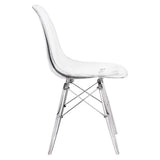 Dover Molded Side Chairs with Acrylic Bases, Set of 4, Clear