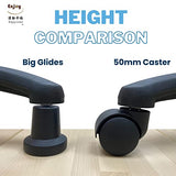 2.5-Inch Dual Injection Polyurethane Casters for Office Chairs, Hardwood Floor Wheels with Universal 7/16-Inch Stem for Herman Miller Aeron and Steelcase Leap, Enjoy Caster 6506BUB-23