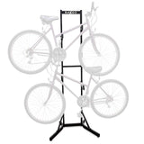 RaxGo Freestanding Bike Storage Rack for 2 Bicycles, Adjustable Hooks for Indoor Garage Use