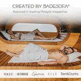 SAUNASOFA 2-Seater Sauna Mat and Pillow Set, Heat-Resistant Seat Cushion Kit for Infrared and Finnish Saunas, Gray