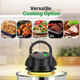 18-Quart Countertop Convection Air Fryer with See-Through Glass Bowl, Broil Rack and Toasting Rack for Air Frying, Roasting, Baking, Grilling and Steaming