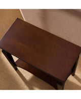 Leick Home Stratus Narrow Chairside Table in Heartwood Cherry