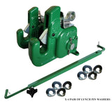 Pats Easy Change Quick Hitch System with Stabilizer Bar, Flexible and Durable, CAT #1, Green