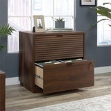 Sauder Englewood Wooden Lateral File Cabinet with 2 Drawers in Spiced Mahogany