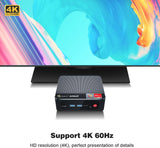 Beelink SER4 Mini Gaming PC with Windows 11, AMD Ryzen 7 4800U 7nm Processor, 8C/16T up to 4.2GHz, 32GB DDR4 RAM, 512GB NVMe SSD, 4K@60Hz Triple Display, Dual HDMI and Type-C, 57W, WiFi 6E, Bluetooth 5.0