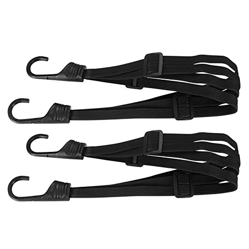 Elastic Motorcycle and Bicycle Luggage Tension Strap with Hook, Helmet and Rear Bag Lashings Belt for Secure Gear Transport