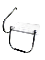 Pactrade Marine Universal Fiberglass Swim Platform with Under-Mount Fold-Down Ladder, 1-Step Inboard Design with One Rail