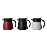 Hario V60 VHS-60R Stainless Thermal Insulation Coffee Server, 600, Red