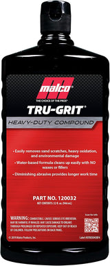 Malco Tru Grit Heavy-Duty Buffing and Polishing Compound for Automotive Paint Correction, 1 Gallon, 120001