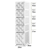 Tall Narrow Corner Cabinet with Removable Design, Storage Drawers and Casters for Bathroom, Kitchen, Laundry Room, Living Room or Bedroom