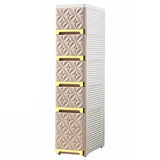 Tall Narrow Corner Cabinet with Removable Design, Storage Drawers and Casters for Bathroom, Kitchen, Laundry Room, Living Room or Bedroom