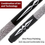 58-Inch Fiberglass and Graphite Composite Billiard Pool Cue Stick, Available in 18oz, 19oz, 20oz or 21oz Weights