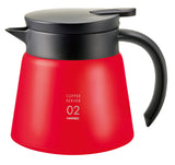 Hario V60 VHS-60R Stainless Thermal Insulation Coffee Server, 600, Red