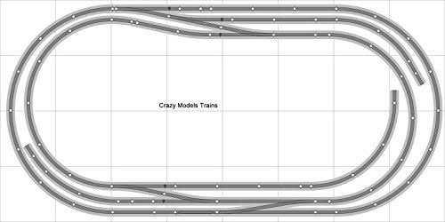 Bachmann HO EZ Track Layout #013 Train Set, Nickel Silver Track for 4& x 8& Setup