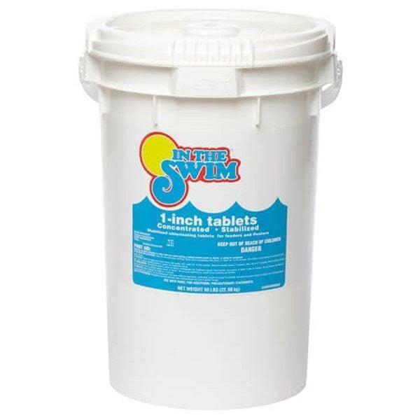 In The Swim 1-Inch Pool Chlorine Tablets, 50-Pound Supply