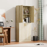 Cozy Castle 71′′ Tall Pantry Cabinet with Four Doors and Adjustable Shelves, Freestanding Wood Storage Cupboard for Kitchen, Dining Room, Living Room or Bathroom, Gray
