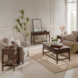 Leick Home Stratus Narrow Chairside Table in Heartwood Cherry