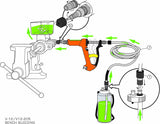 Phoenix Systems 2002HD-B Heavy-Duty Reverse Brake and Clutch Bleeder, One-Person Cast Aluminum Design