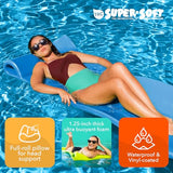TRC Recreation Foam Pool Float, 1.25-Inch Floating Water Lounger for Swimming and Splashing