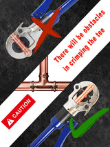 AMZCNC Hydraulic Copper Pipe Crimping Tool with 1/2, 3/4 and 1 Jaws, Tube Fittings ProPress Pressing Pliers