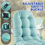 48 x 21 x 4-Inch Adirondack Chair Cushion with Tufted High-Back Design, Fade-Resistant Outdoor Rocking Chair Seat Cushion, Yellow, 1 Count
