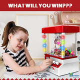 Bundaloo Mini Claw Machine Arcade Game with Lights and Sound, Candy Grabber Prize Dispenser Toy for Kids, Boys and Girls