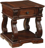 Alymere Square End Table by Signature Design by Ashley, Rustic Brown Finish