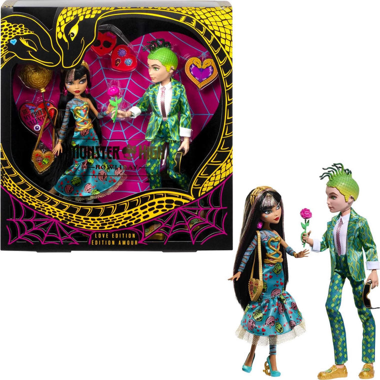 Monster High Howliday Love Edition Collectible Doll 2-Pack with Cleo De Nile and Deuce Gorgon