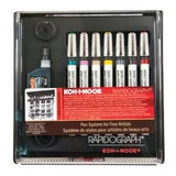 Koh-I-Noor Rapidograph Slim Drawing Pen Set with 7 Pens