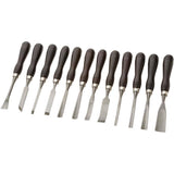 Grizzly H7923 12-Piece Chisel Set with Wooden Storage Box
