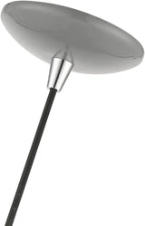 Livex Lighting Piedmont Globe Pendant, 1-Light Industrial Fixture, 15 Inches Tall and 10 Inches Wide, Shiny Light Gray with Polished Chrome