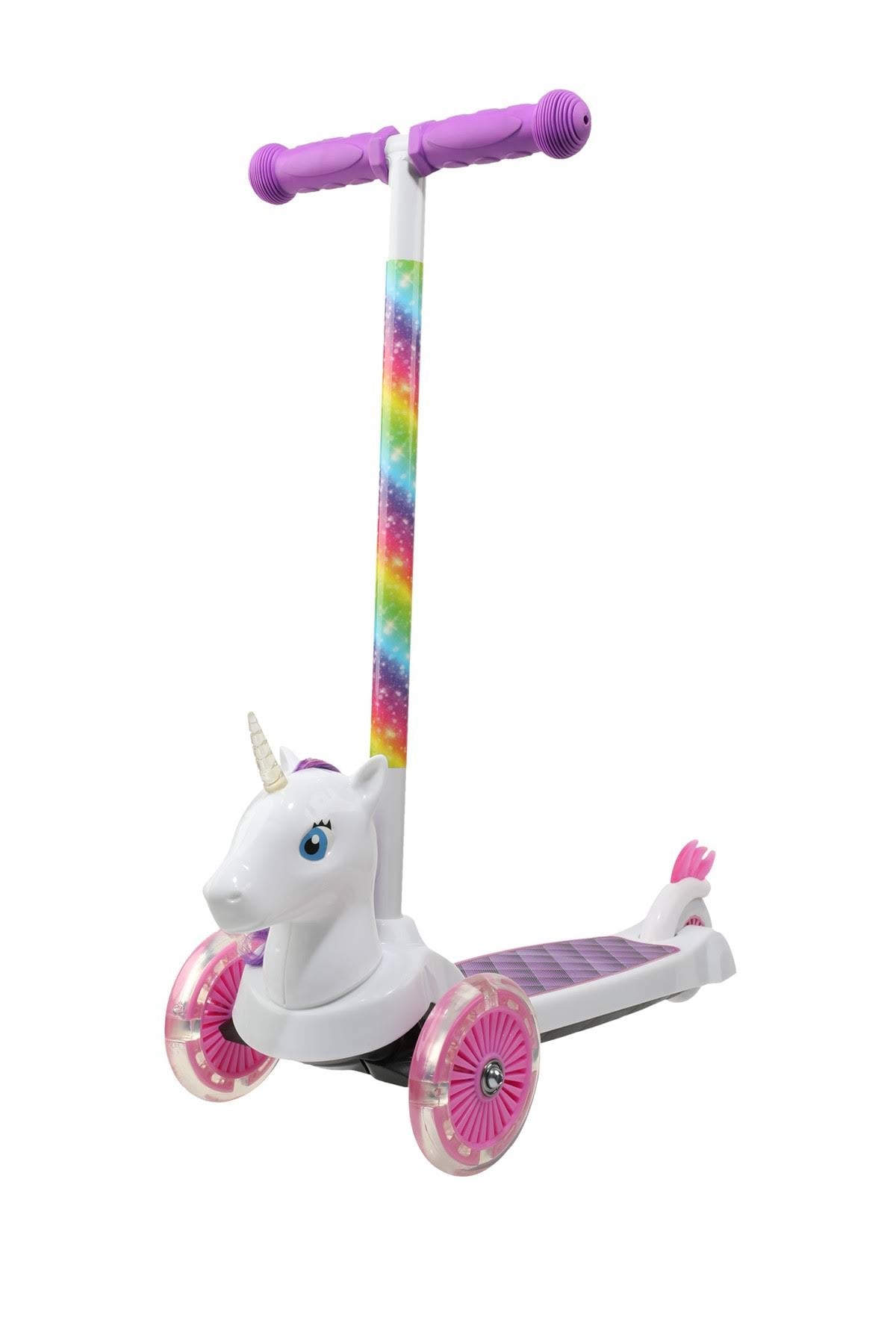 Dimension Unicorn 3-Wheel Scooter with Tilt-to-Turn Steering