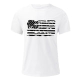 Mens Distressed American Flag Graphic T-Shirt, Short-Sleeve Patriotic Shirt for Independence Day