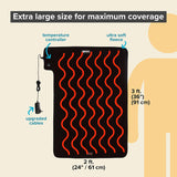 Venture Heat Far Infrared Deep Heating Pad, 36 x 24, Half Length, with 10 Hour Shutoff for Injury Recovery and Pain Relief