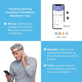 MUSE 2 Brain-Sensing Headband with Multi-Sensor Meditation Tracking and Responsive Sound Feedback for Brainwave, Heart, Body and Breath Activity, Black/Grey