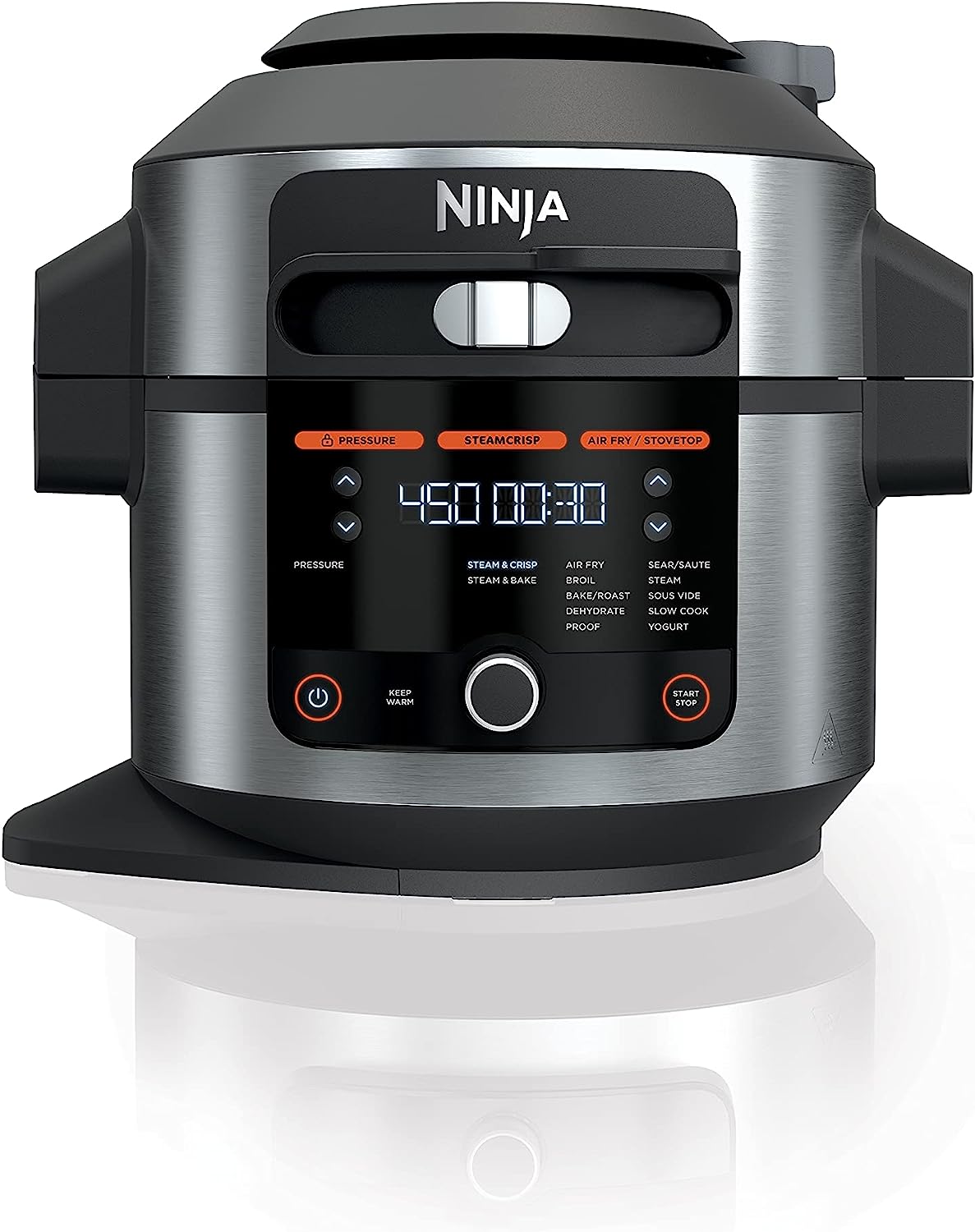 Ninja Foodi OL701 SMART XL 14-in-1 Pressure Cooker with SmartLid, Thermometer, Auto-Steam Release, Air Frying and 8-Qt. Capacity