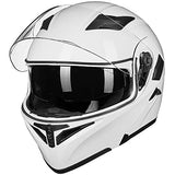 ILM Model 902 Modular Motorcycle Helmet with Flip-Up Full-Face Design, Dual Visors, DOT Certification, and 6 Colors