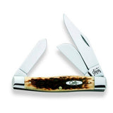 Case Large Stockman Pocket Knife with Amber Bone Handle