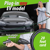 Deco Home Portable EV Charger with Level 1 & 2 Charging, 32A 240V, NEMA 14-50 and 5-15 Plugs, 20FT SAE J1172 Cable and Tesla Adapter