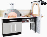 Little Tikes Real Wood Pizza Restaurant Play Kitchen, with Dual-Sided Cook-and-Serve Design, Realistic Lights & Sounds, and 20+ Accessories, Large Toy Gift for Girls & Boys Ages 3+