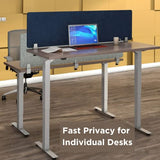 VaRoom Light Grey Desk Privacy Shield with Soundproofing, 48 W x 18??H, Cubicle-Style Divider Panel for Student Desks and Offices
