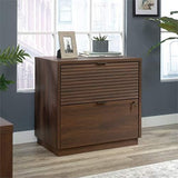 Sauder Englewood Wooden Lateral File Cabinet with 2 Drawers in Spiced Mahogany