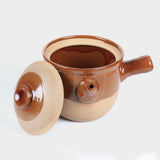 Traditional Chinese Medicine Clay Casserole Pot with Retro Pottery Design, Stew and Ramen Cooking Vessel, Pitcher Teapot Gift, 001, 25x19cm (1 22×17.5cm)