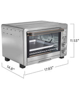 Crux Digital Air Frying Toaster Oven with 6-Slice Capacity
