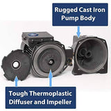 Superior 94505 Shallow Well Jet Pump with 1/2 HP Cast-Iron Construction