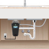 Eco Logic 1/2 HP Garbage Disposal with Attached Power Cord, 10-US-EL-5-3B