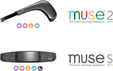 MUSE 2 Brain-Sensing Headband with Multi-Sensor Meditation Tracking and Responsive Sound Feedback for Brainwave, Heart, Body and Breath Activity, Black/Grey